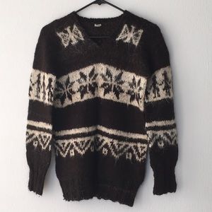Black/White Alpaca Sweater